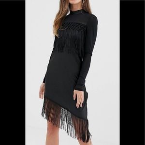 Y.A.S fringe mini dress NWT
